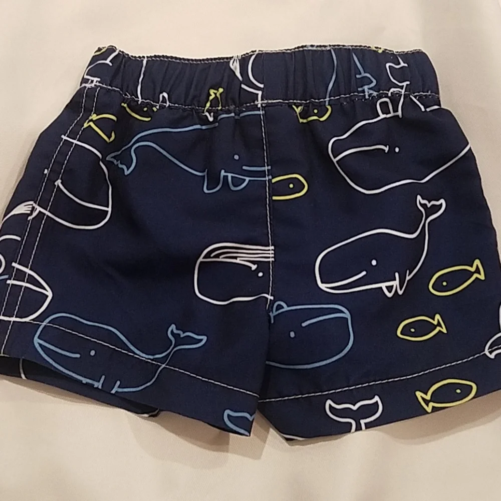 Carter's Rashguard Swim Trunks Baby Boys 3 months Whale UPH 50+ Sun Protection